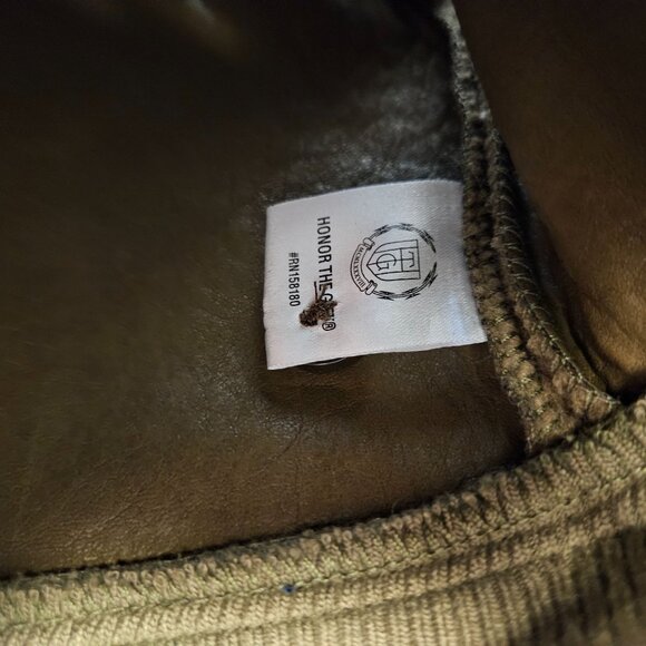 Honor The Gift Olive Brown Sherpa Vest XL With Button Front Embroidered H Logo - Picture 9 of 14